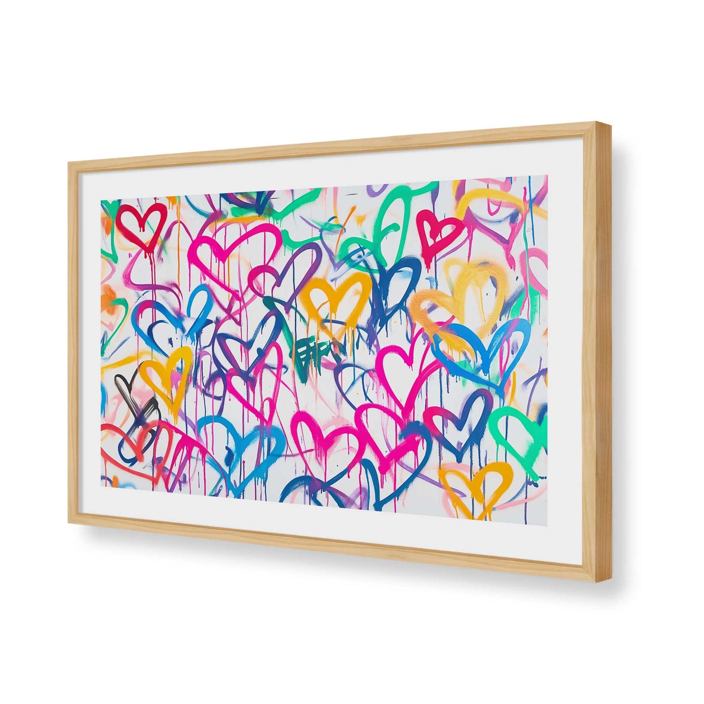 [Color:American Maple], Picture of art in a American Maple frame of the corner