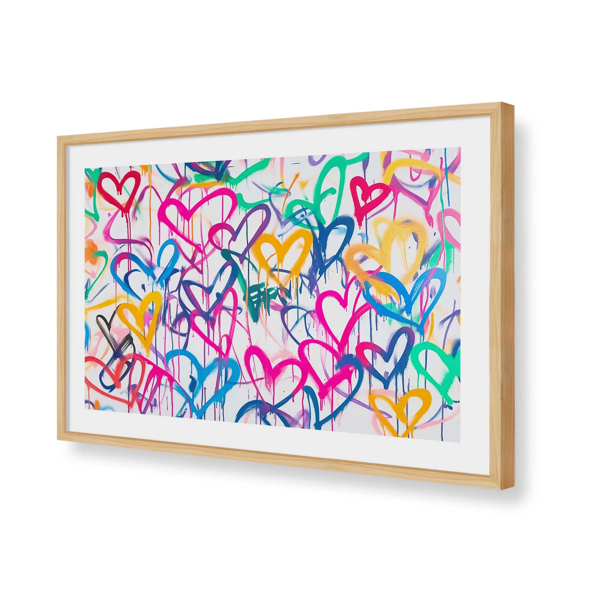 [Color:American Maple], Picture of art in a American Maple frame of the corner