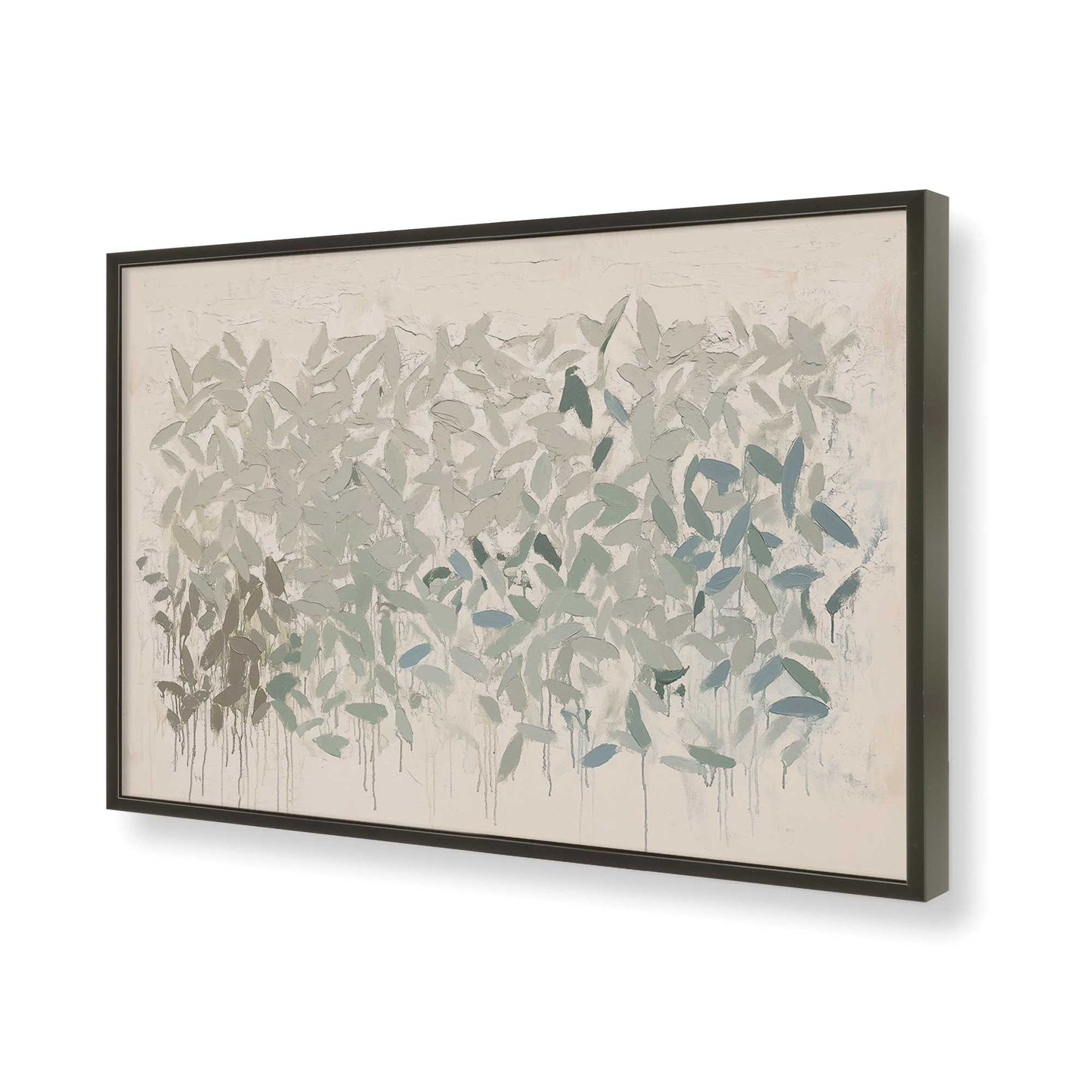 [Color:Satin Black], Picture of art in a Satin Black frame of the corner