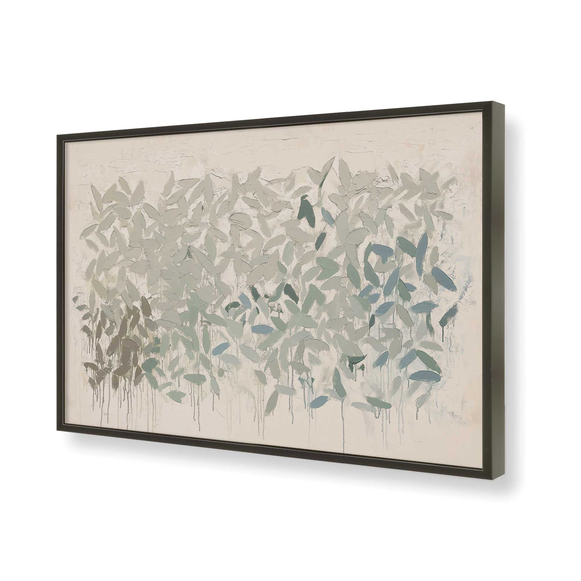 [Color:Satin Black], Picture of art in a Satin Black frame of the corner