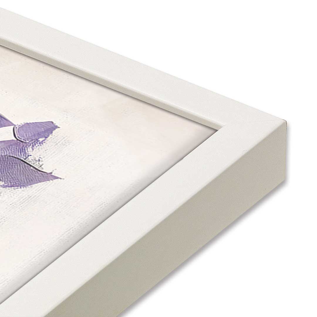 [Color:Opaque White], Picture of art in a Opaque White frame at an angle