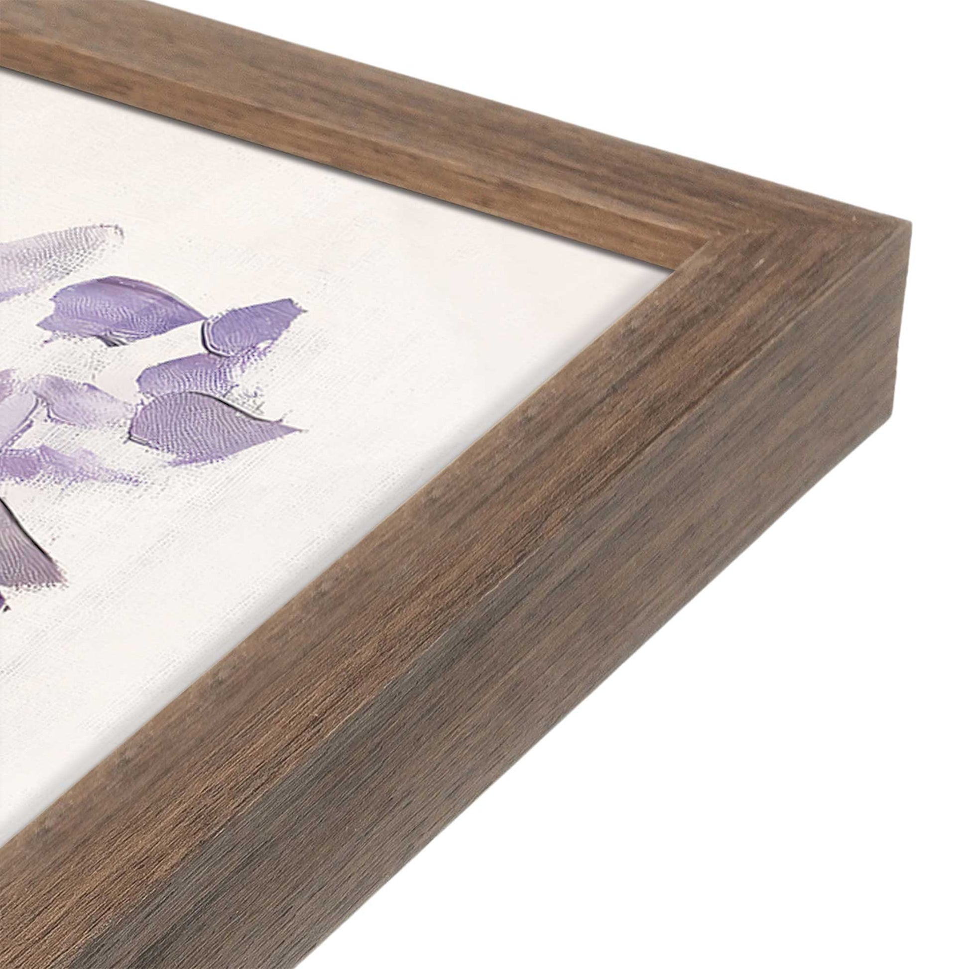 [Color:Walnut], Picture of art in a Walnut frame at an angle