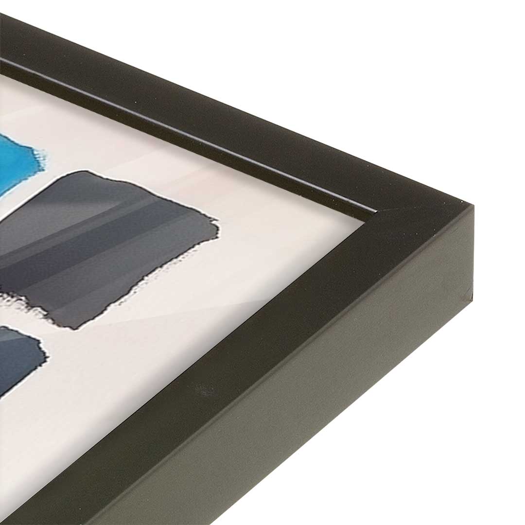 [Color:Satin Black], Picture of art in a Satin Black frame at an angle