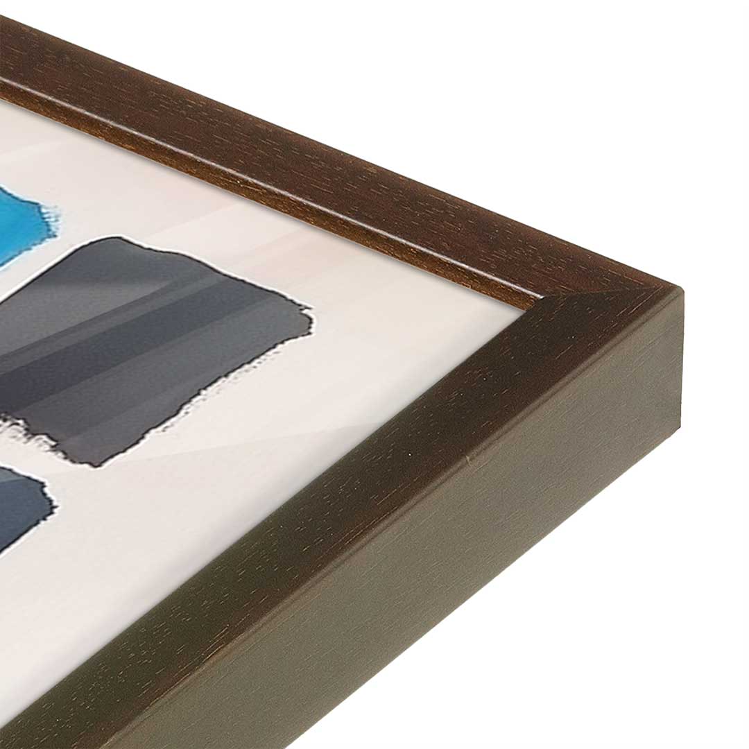 [Color:Espresso], Picture of art in a Espresso frame at an angle
