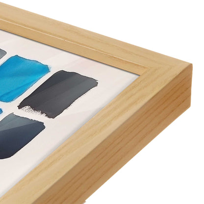 [Color:American Maple], Picture of art in a American Maple frame at an angle