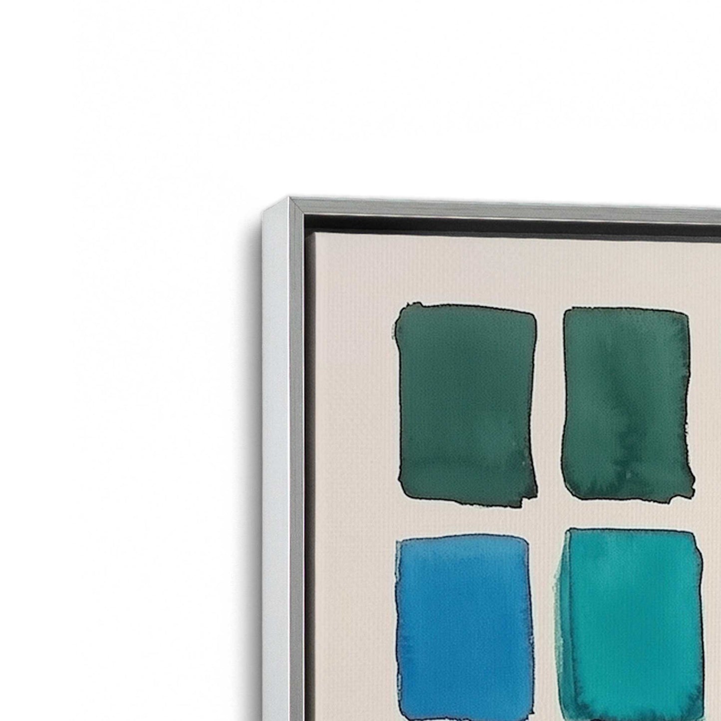 [Color:Polished Chrome], Picture of art in a Polished Chrome frame at an angle