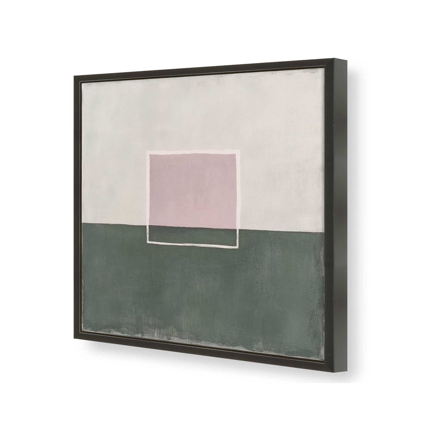 [Color:Satin Black], Picture of art in a Satin Black frame of the corner