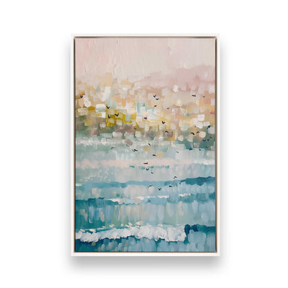 [Color:Opaque White], Picture of art in a White frame