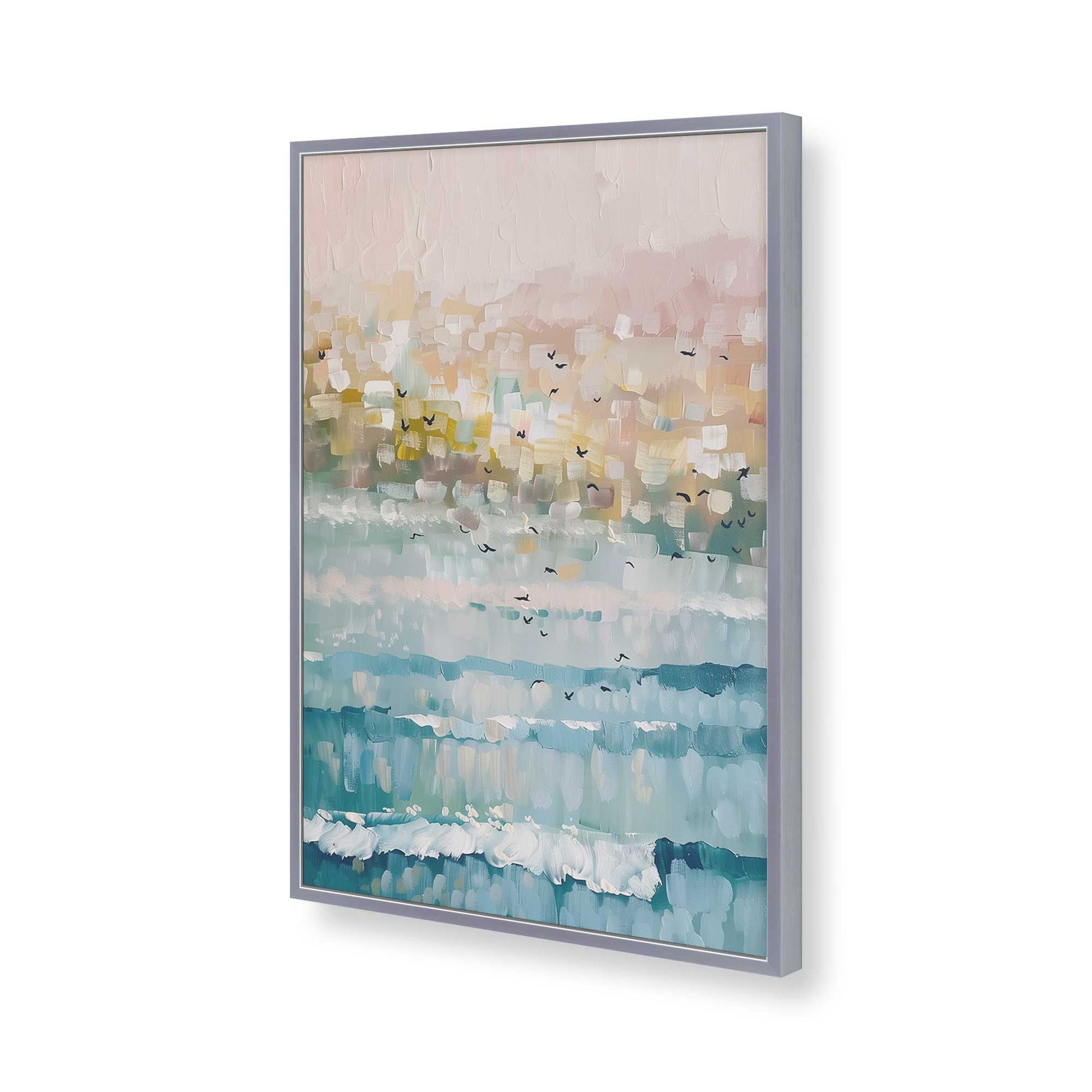 [Color:Polished Chrome], Picture of art in a Polished Chrome frame of the corner