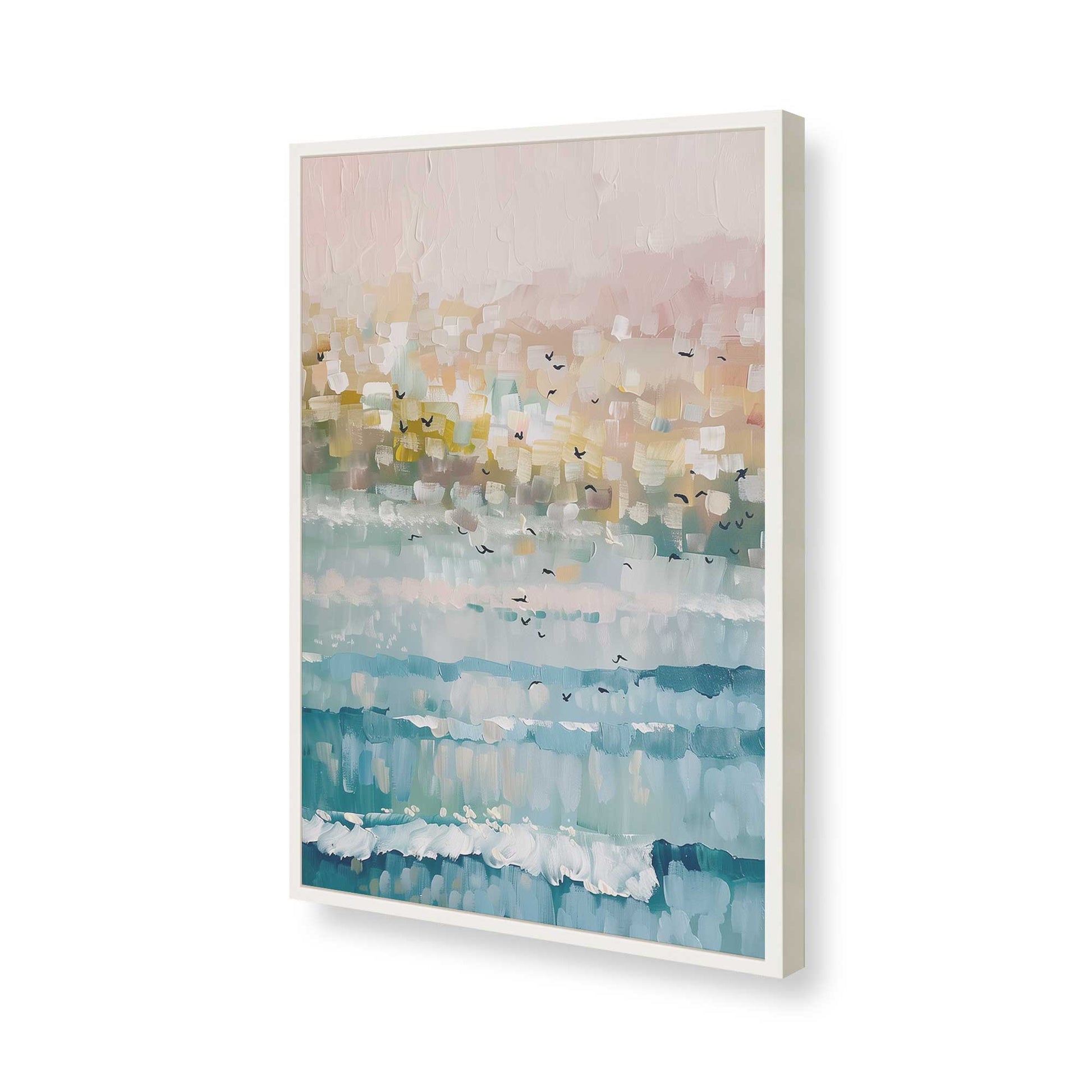 [Color:Opaque White], Picture of art in a Opaque White frame of the corner