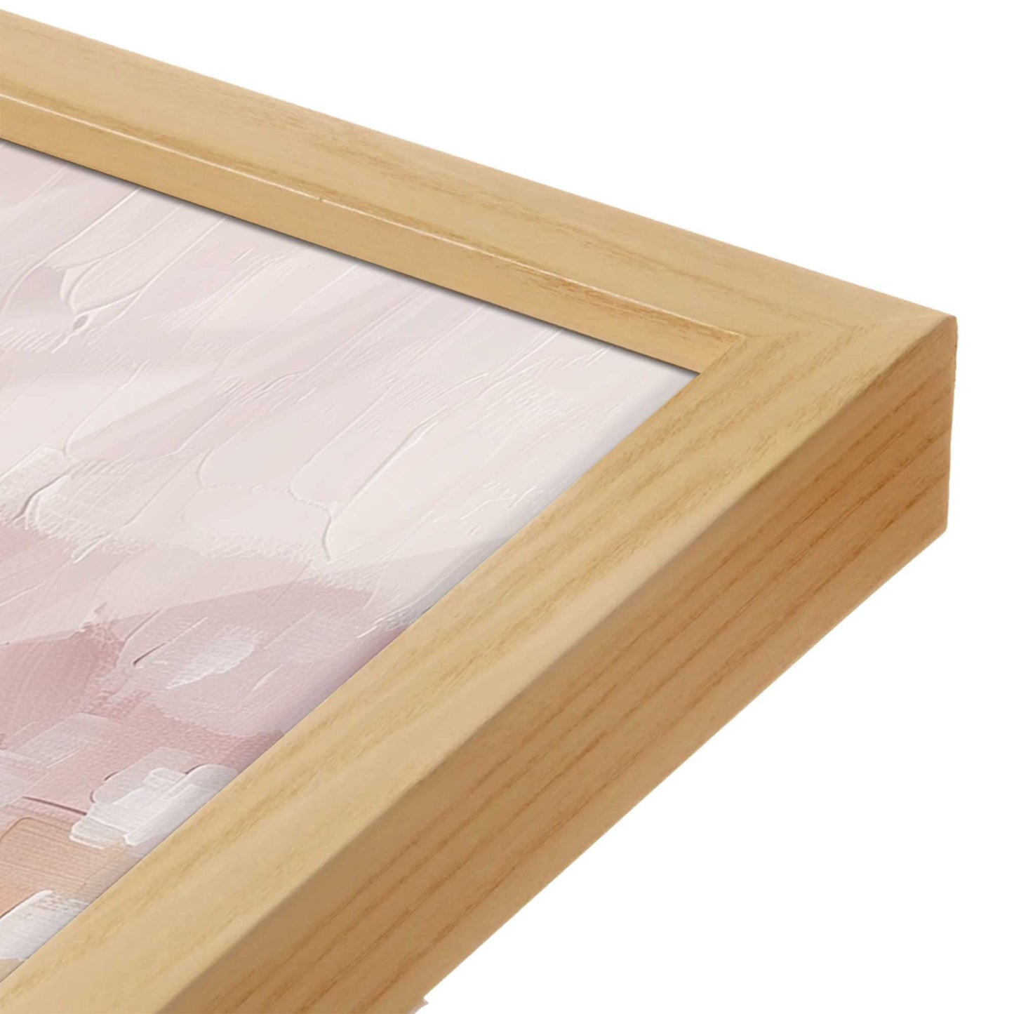 [Color:American Maple], Picture of art in a American Maple frame at an angle