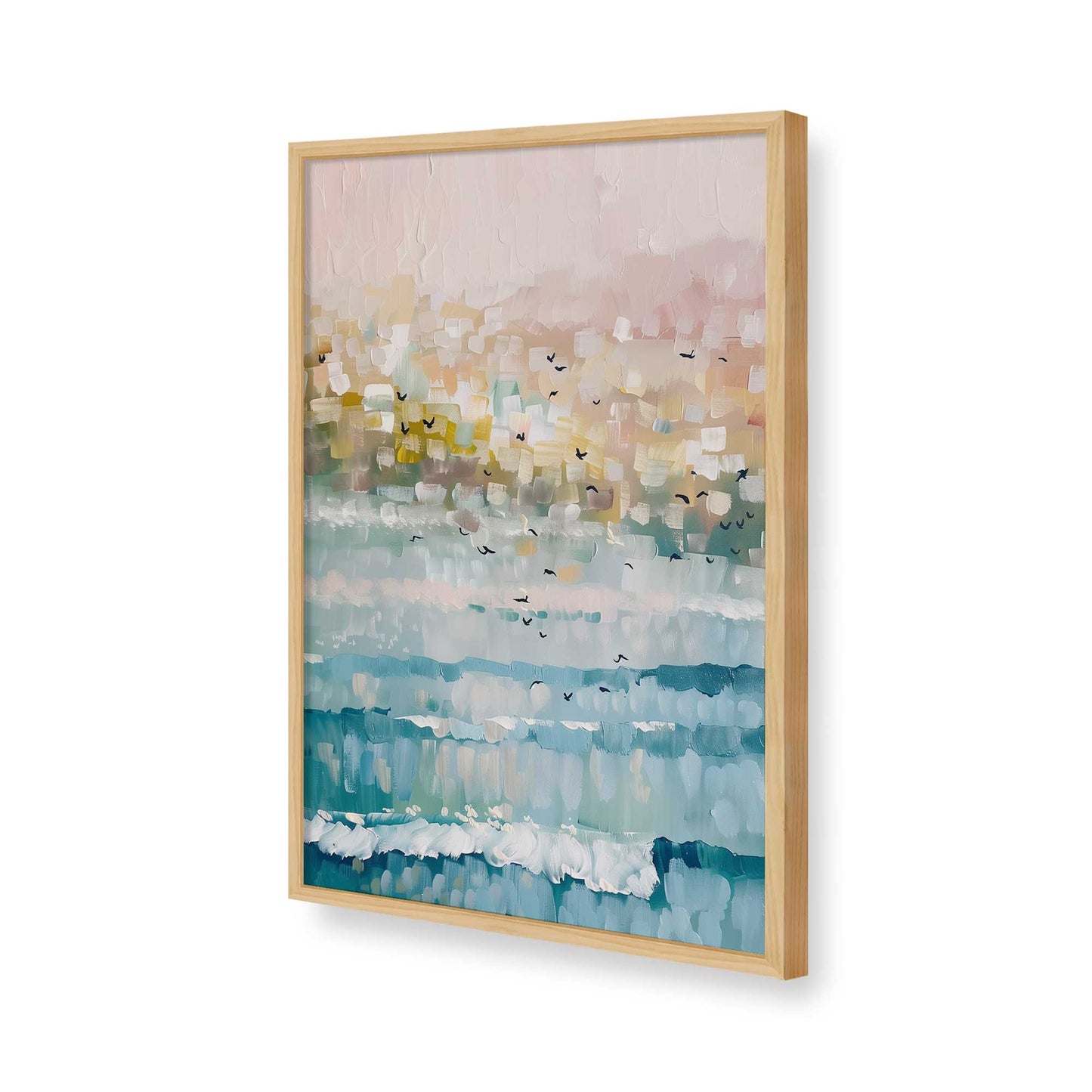 [Color:American Maple], Picture of art in a American Maple frame of the corner