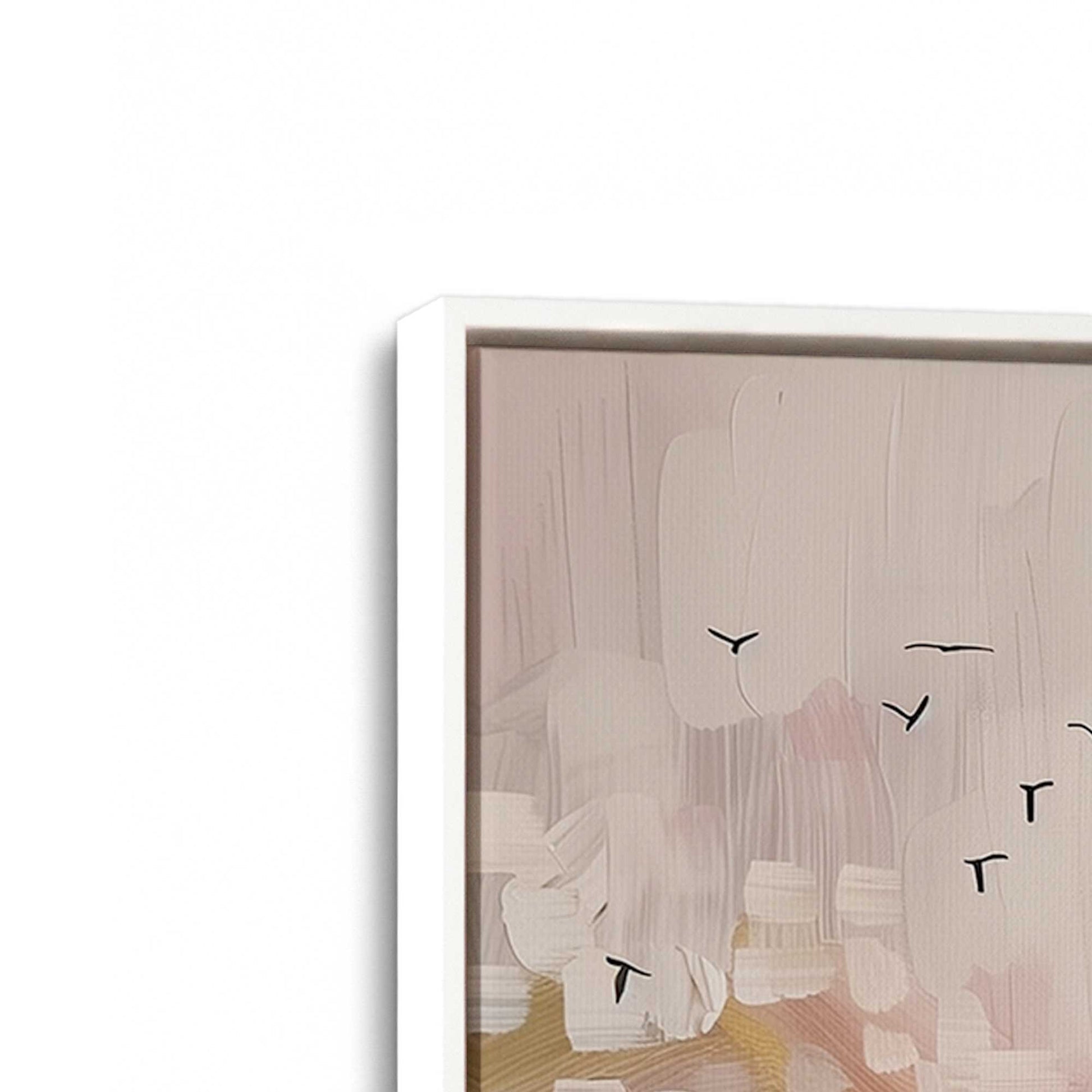 [Color:Opaque White], Picture of art in a White frame at an angle