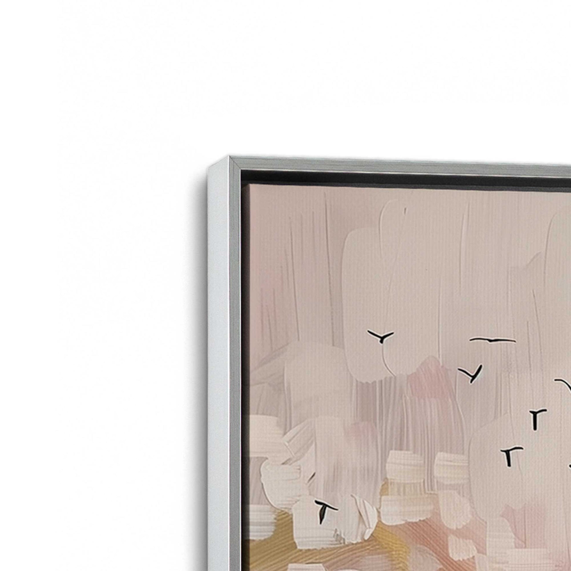 [Color:Polished Chrome], Picture of art in a Polished Chrome frame at an angle