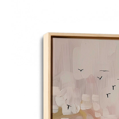 [Color:American Maple], Picture of art in a American Maple frame at an angle