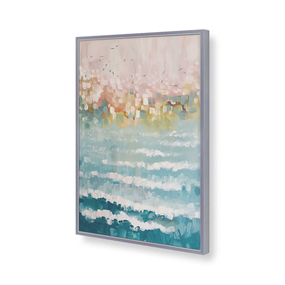 [Color:Polished Chrome], Picture of art in a Polished Chrome frame of the corner