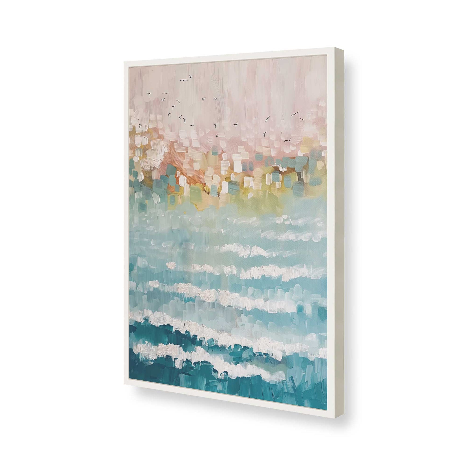 [Color:Opaque White], Picture of art in a Opaque White frame of the corner