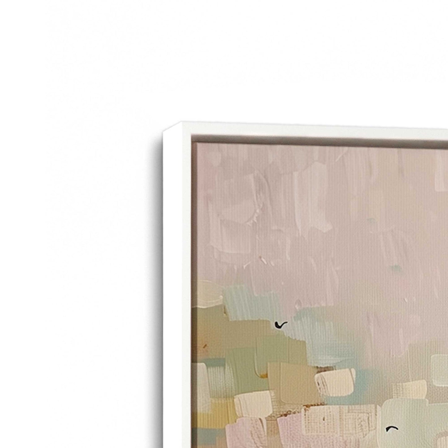 [Color:Opaque White], Picture of art in a White frame at an angle