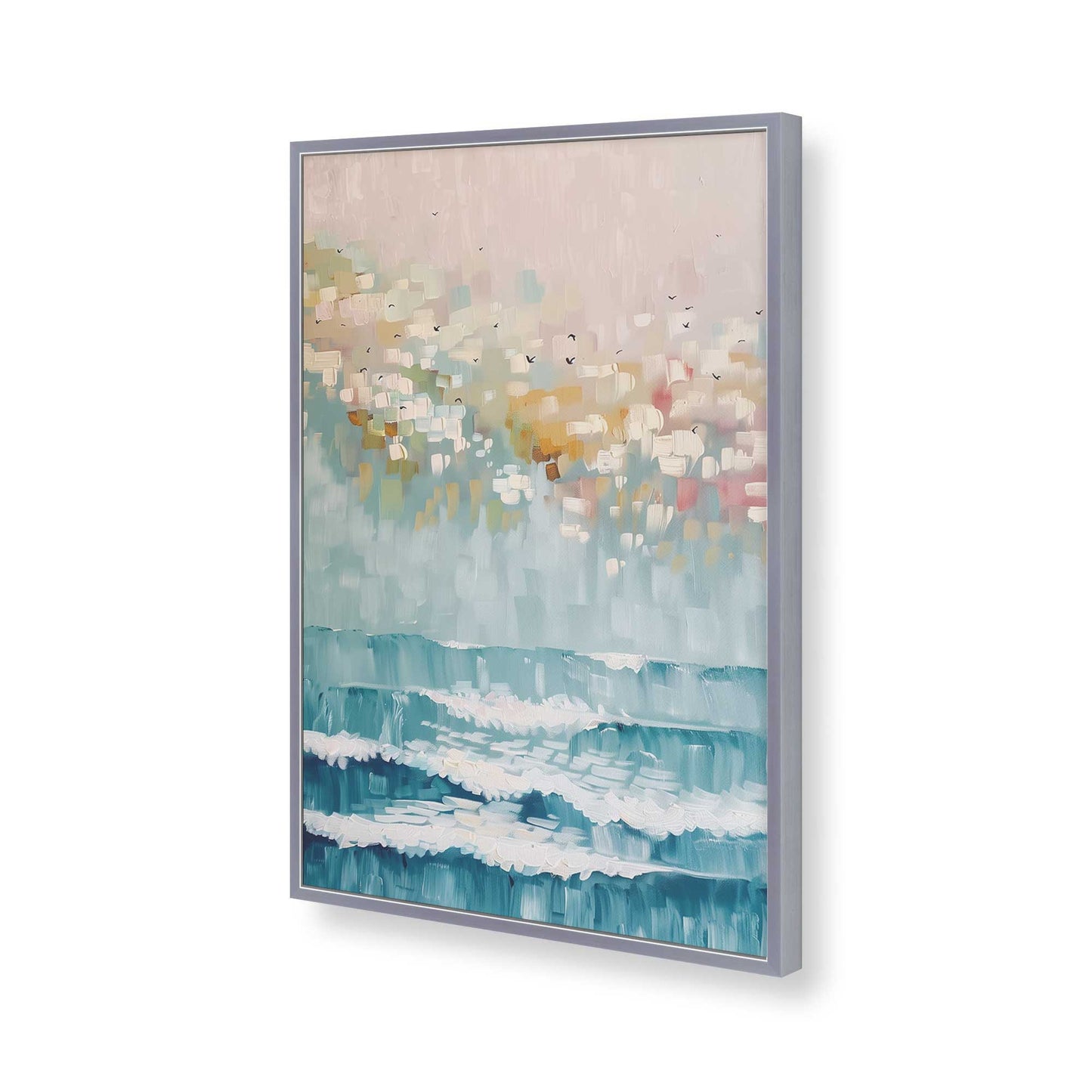 [Color:Polished Chrome], Picture of art in a Polished Chrome frame of the corner