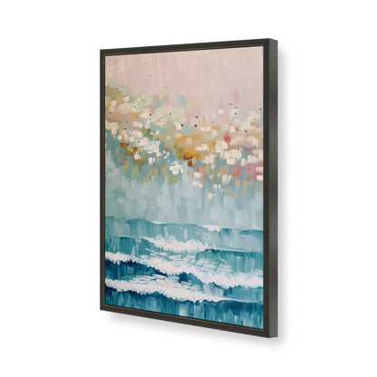 [Color:Satin Black], Picture of art in a Satin Black frame of the corner