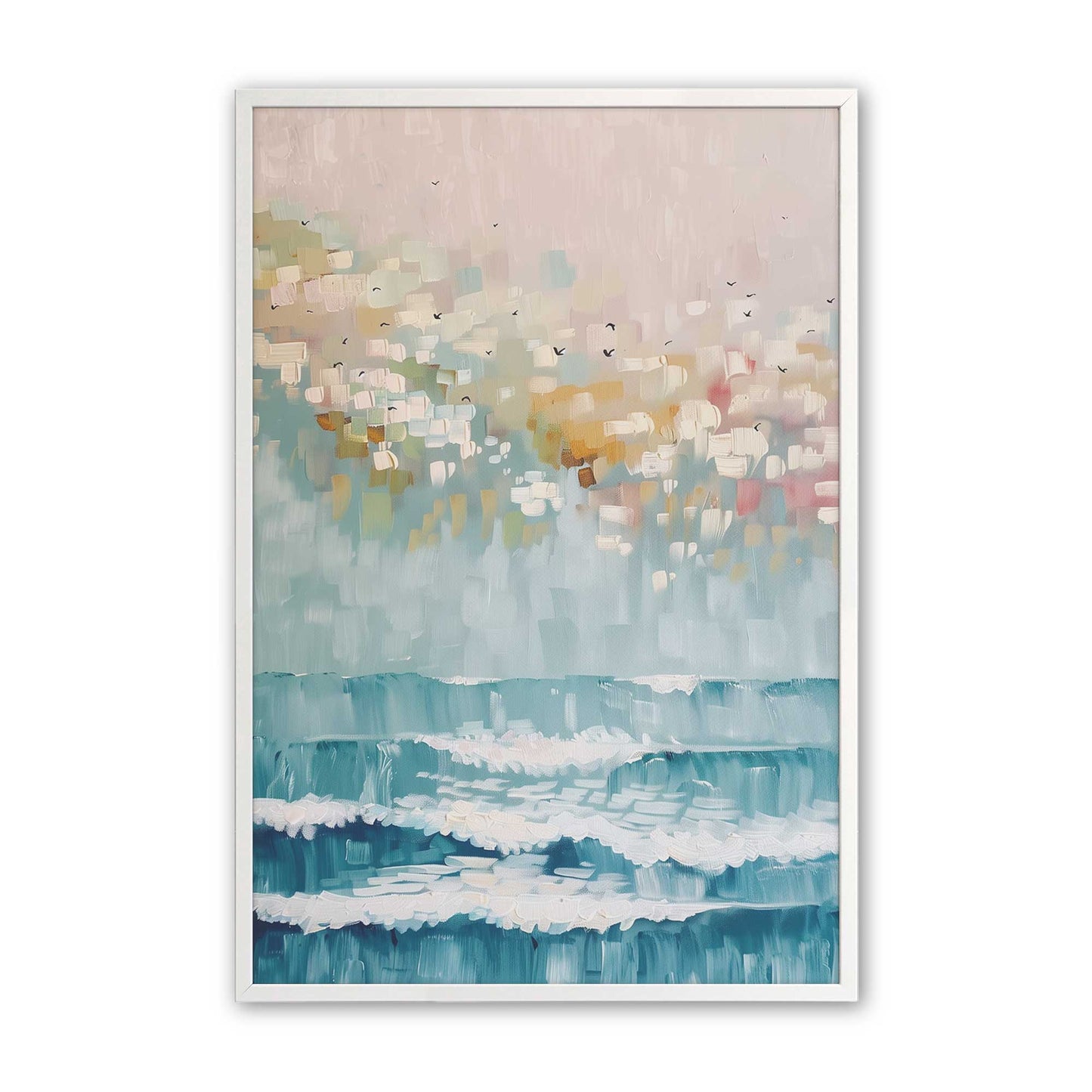 [Color:Opaque White], Picture of art in an Opaque White frame