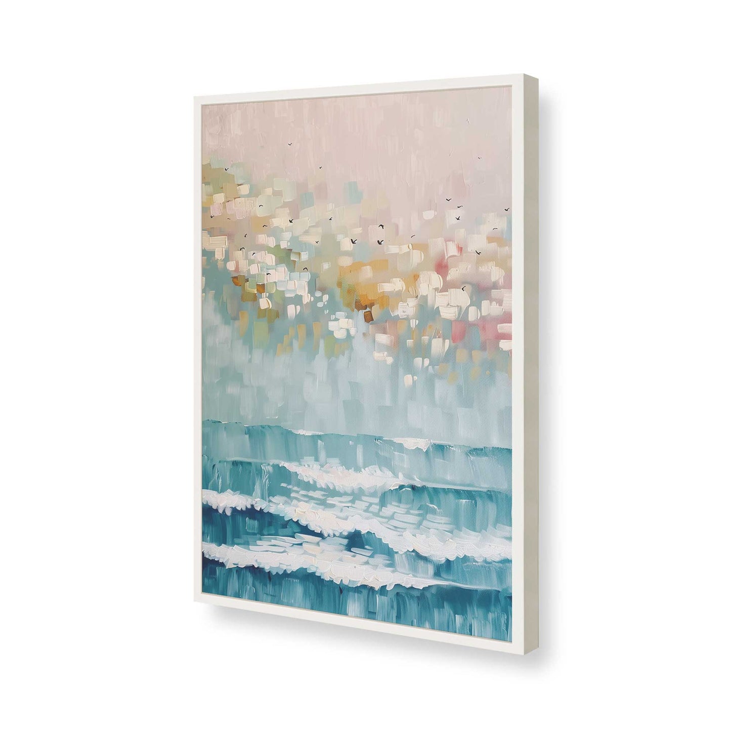 [Color:Opaque White], Picture of art in a Opaque White frame of the corner
