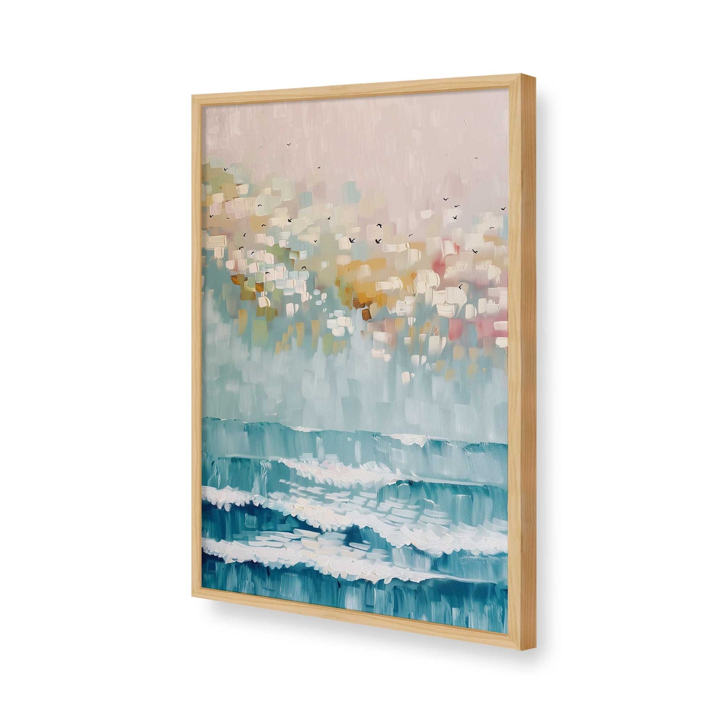 [Color:American Maple], Picture of art in a American Maple frame of the corner