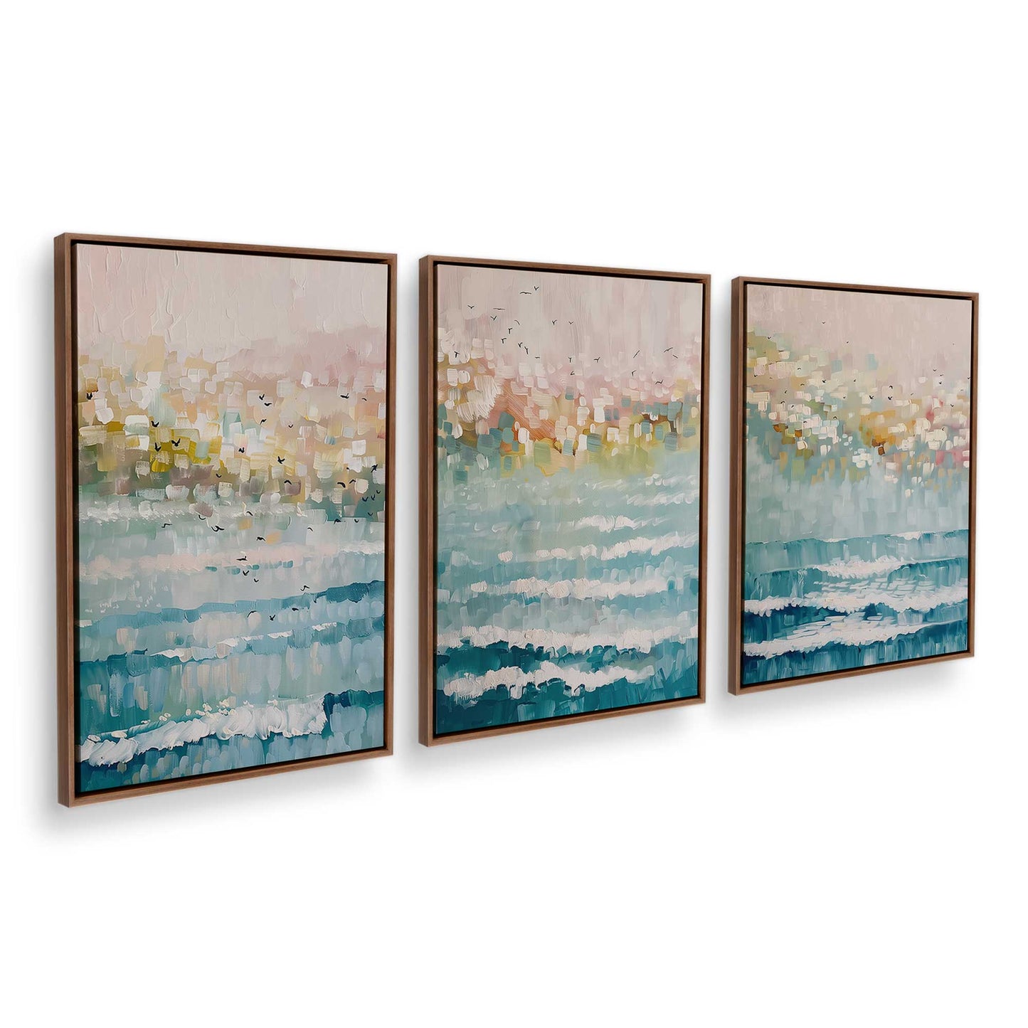 [Color:Walnut], Picture of art in a Walnut frame at an angle