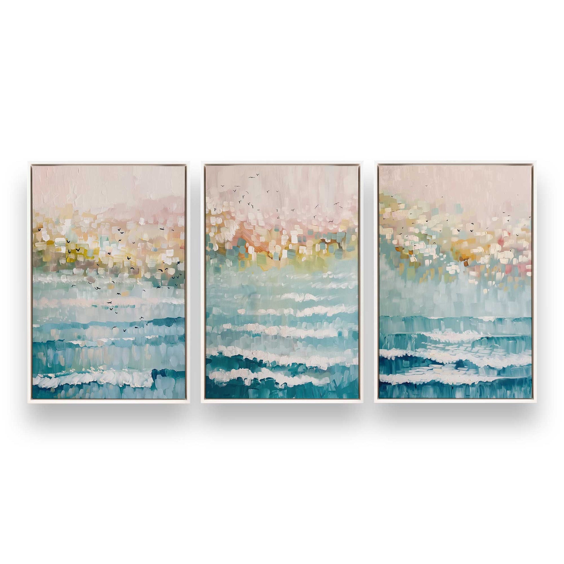 [Color:Opaque White], Picture of art in a White frame