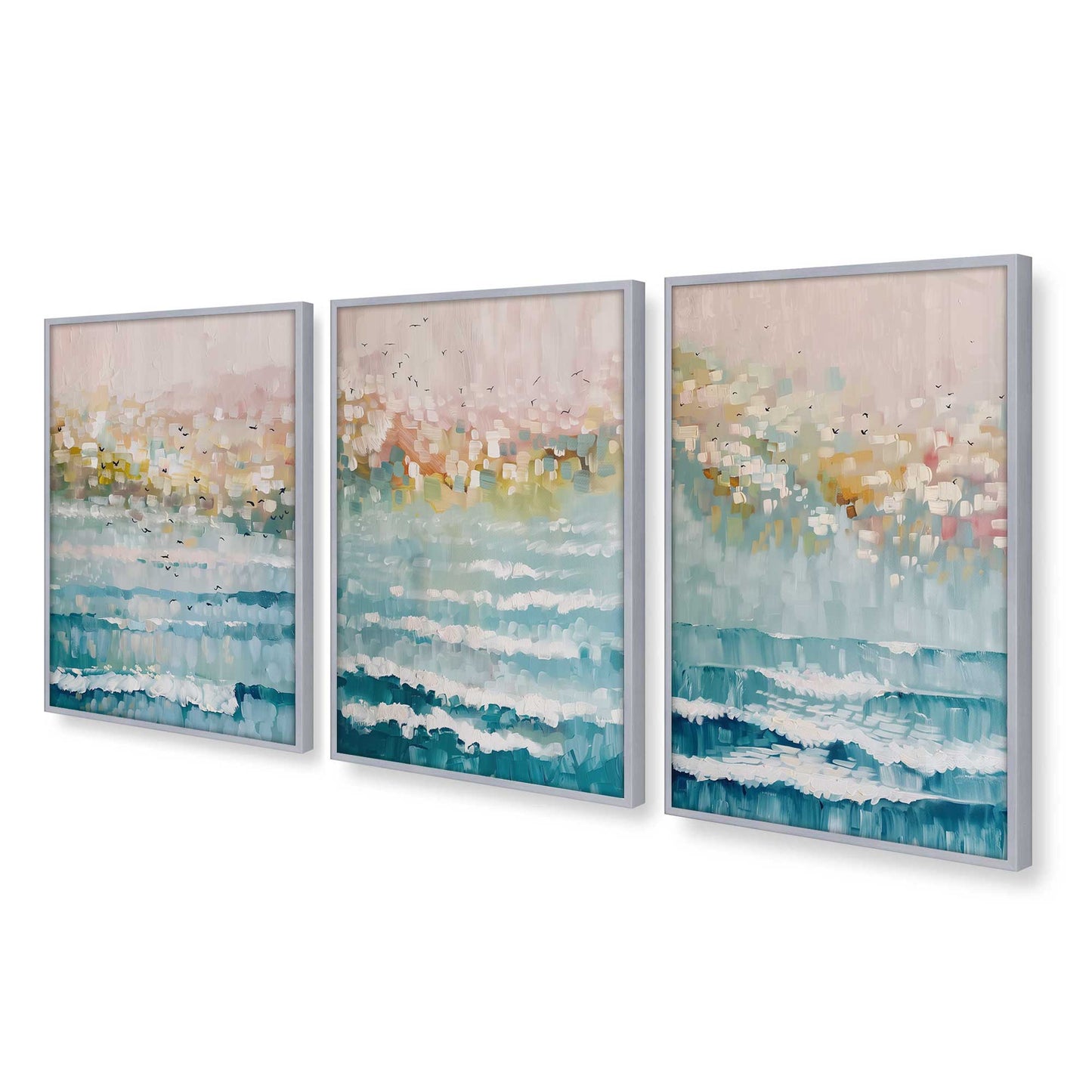 [Color:Polished Chrome], Picture of art in a Polished Chrome frame at an angle