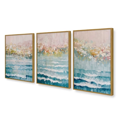 [Color:Polished Gold], Picture of art in a Polished Gold frame at an angle