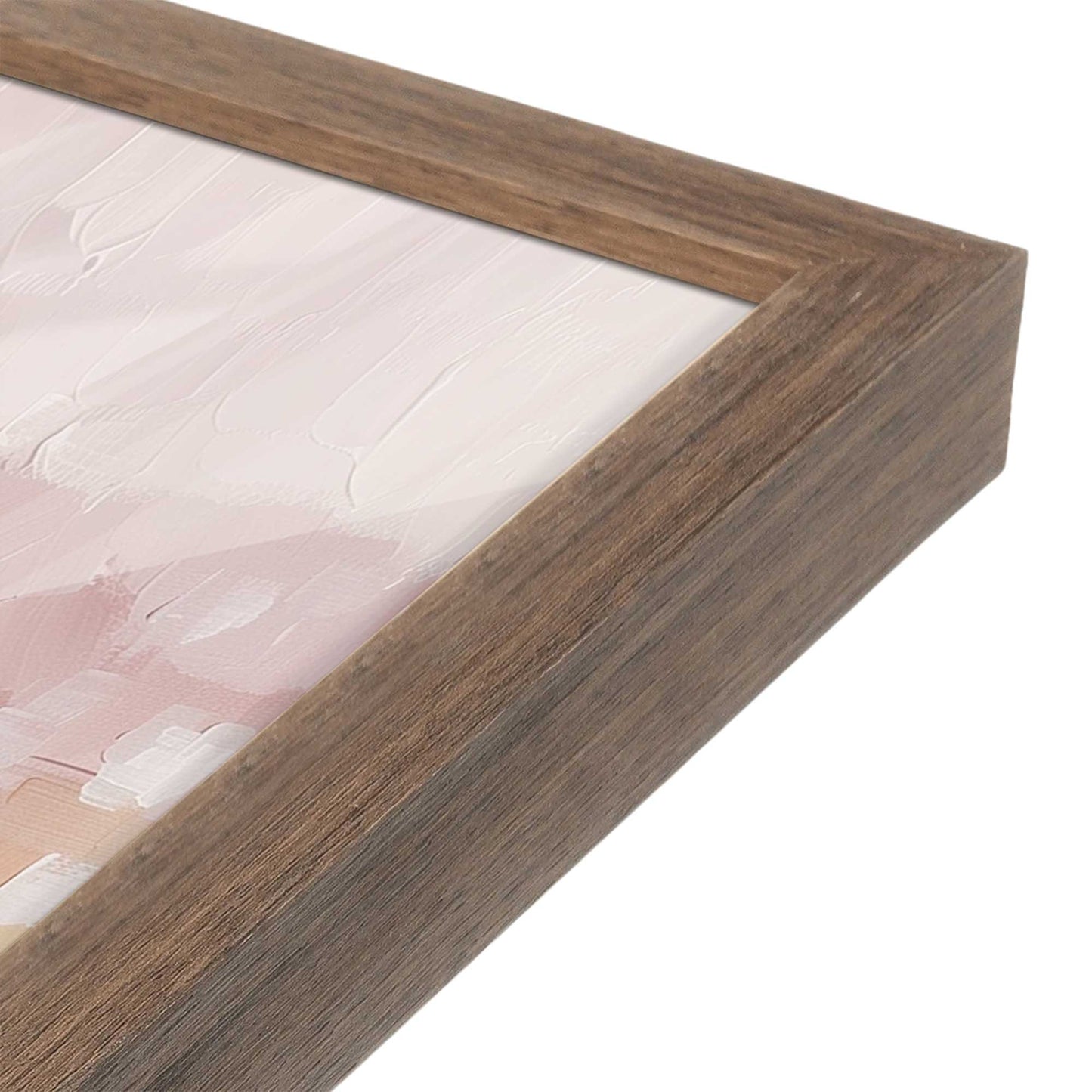 [Color:Walnut], Picture of art in a Walnut frame of the corner