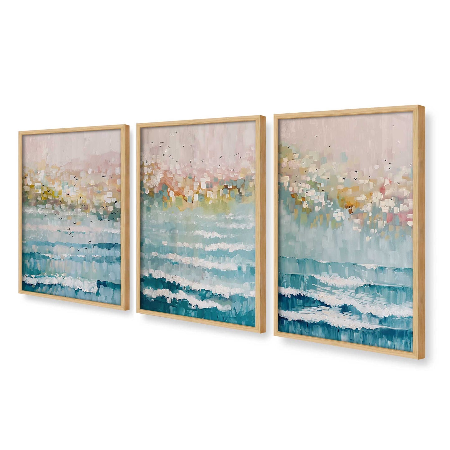 [Color:American Maple], Picture of art in an American Maple frame at an angle