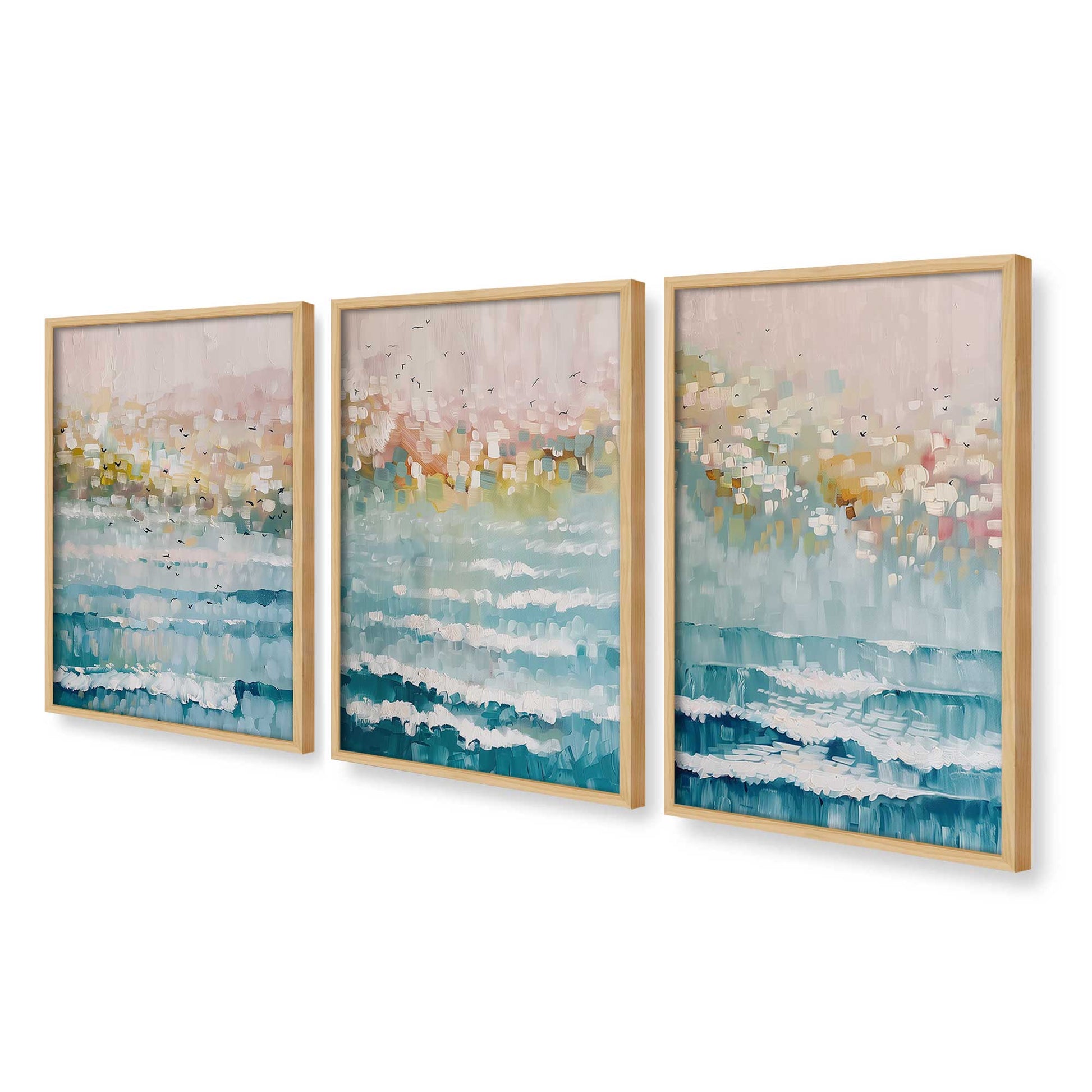 [Color:American Maple], Picture of art in an American Maple frame at an angle