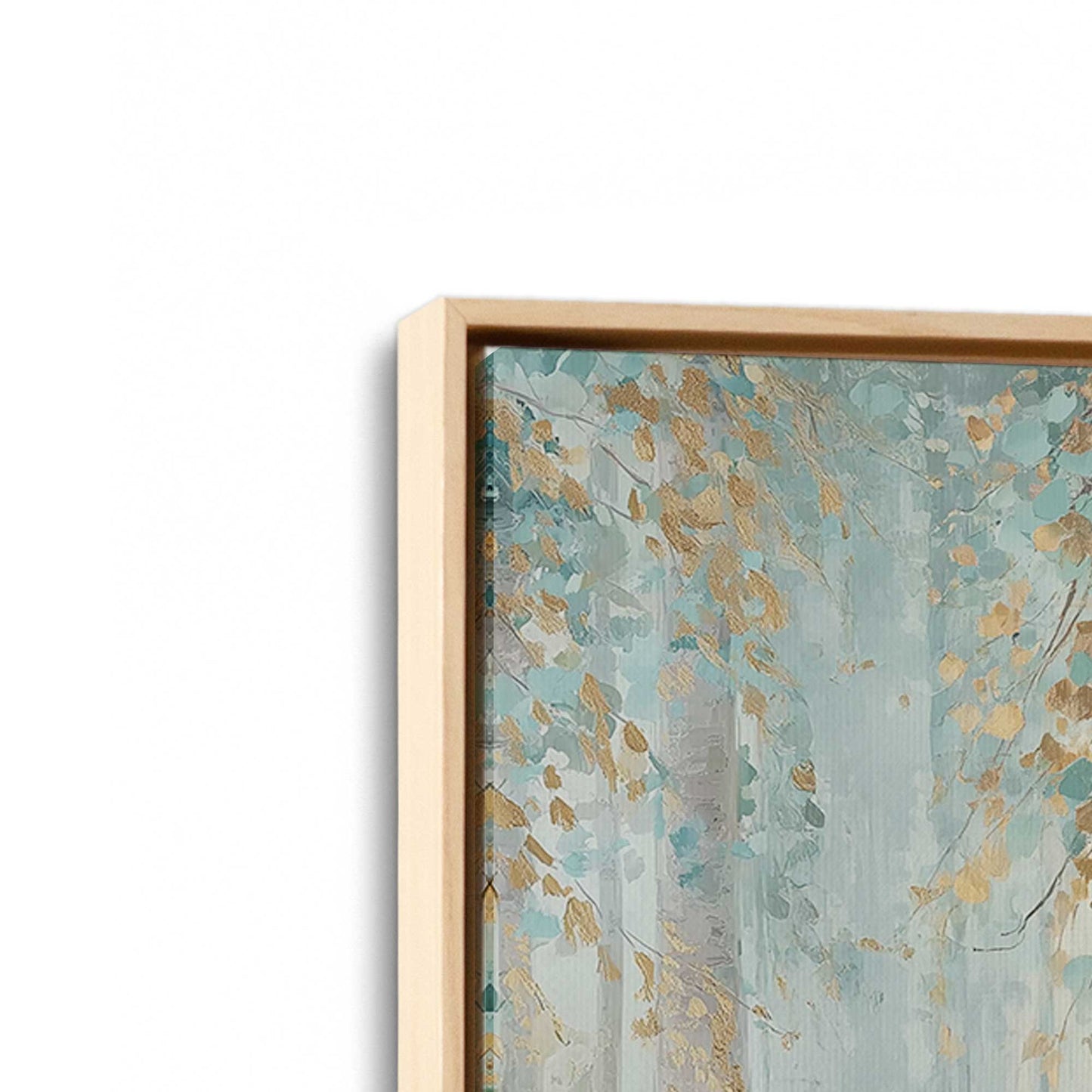 [Color:American Maple], Picture of art in a American Maple frame at an angle