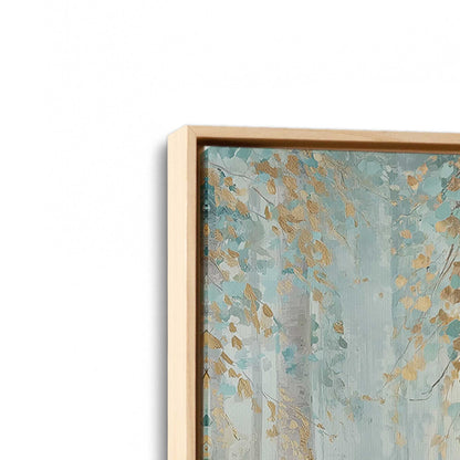 [Color:American Maple], Picture of art in a American Maple frame at an angle