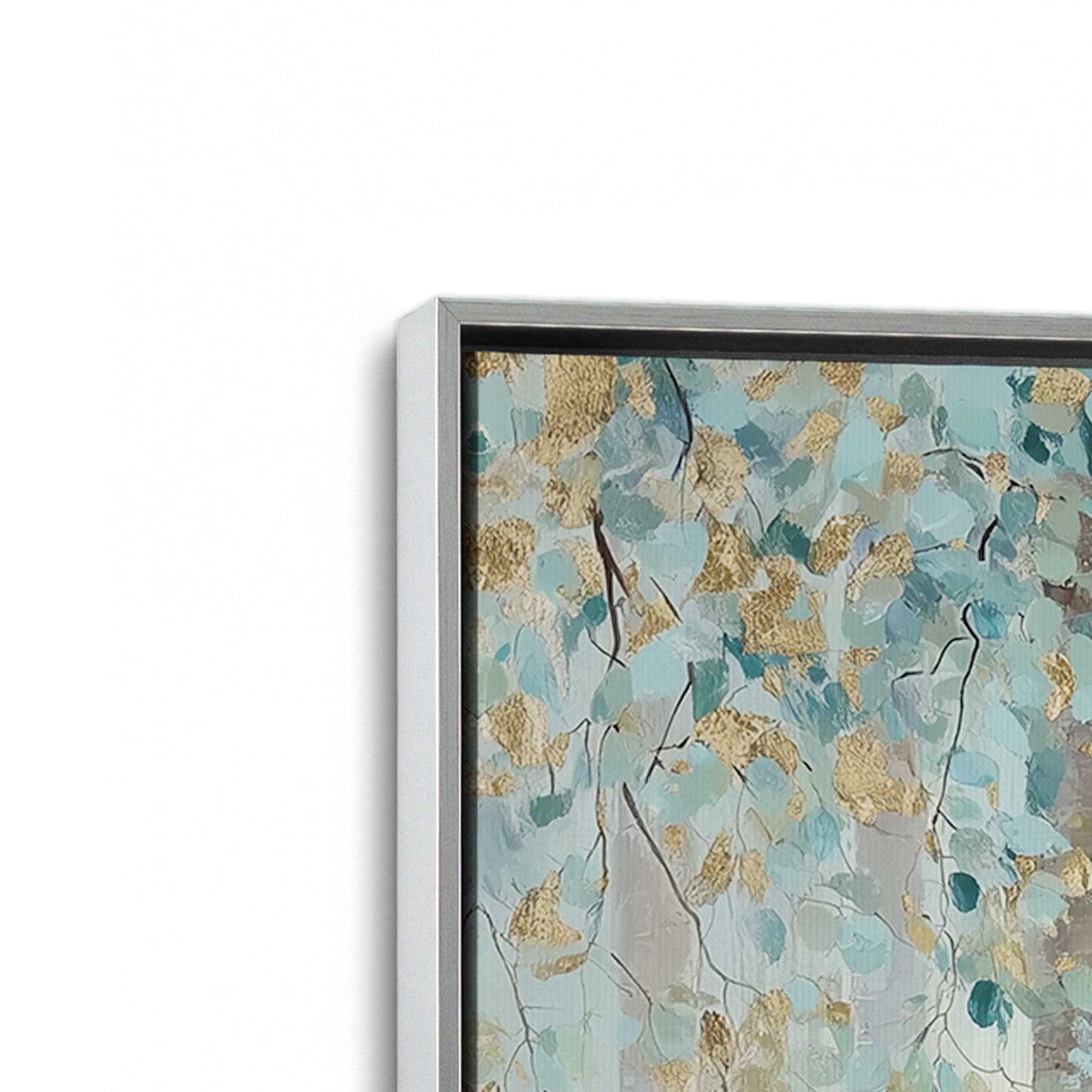 [Color:Polished Chrome], Picture of art in a Polished Chrome frame at an angle