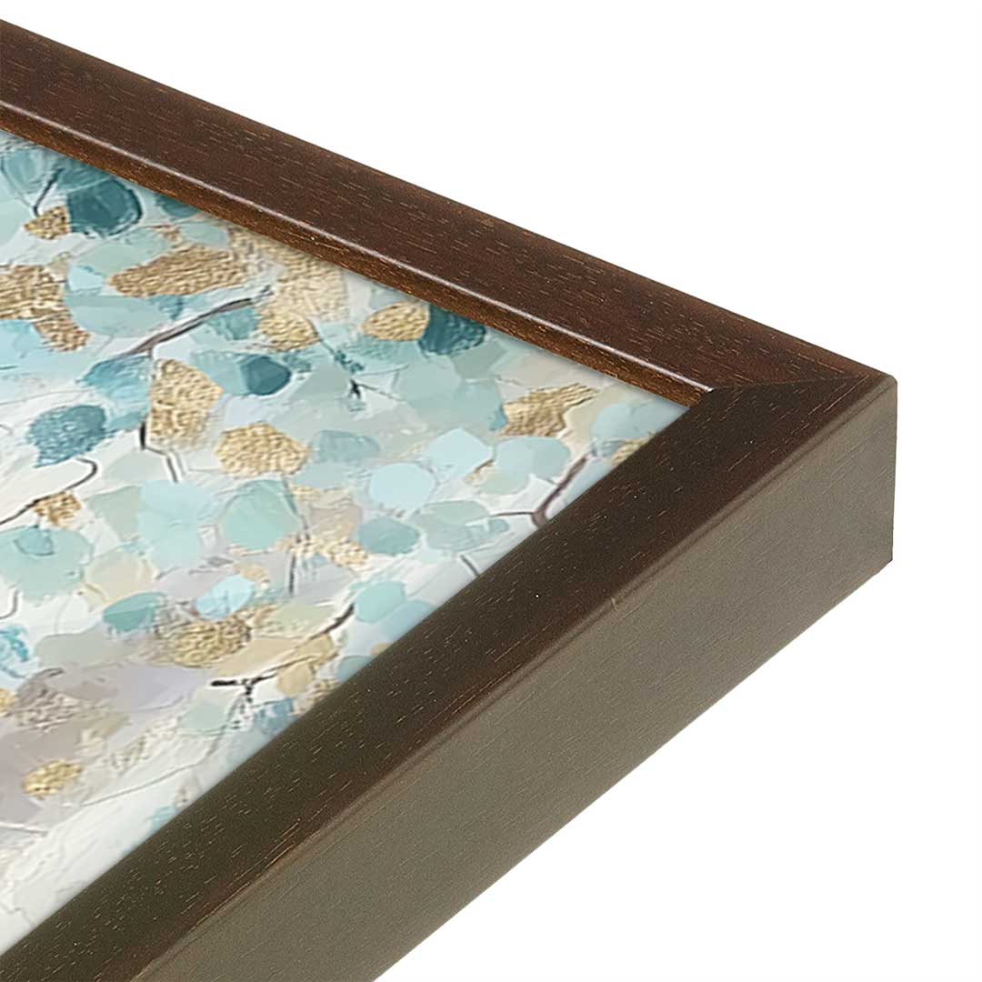 [Color:Espresso], Picture of art in a Espresso frame at an angle