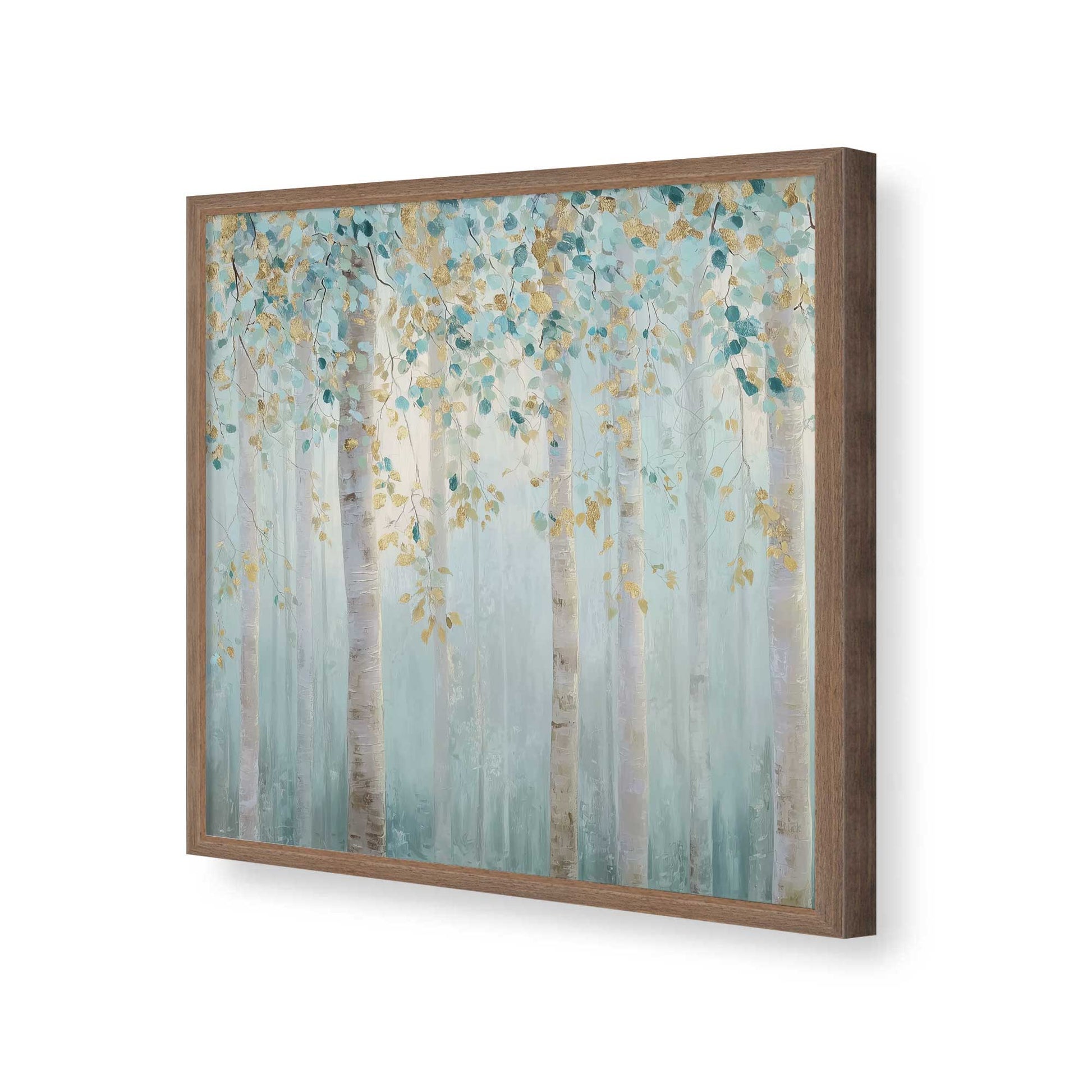 [Color:Walnut], Picture of art in a Walnut frame of the corner