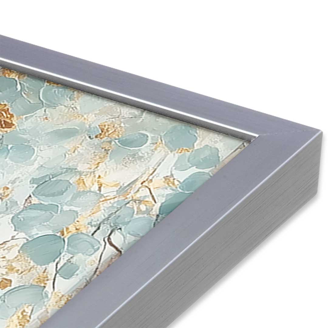 [Color:Polished Chrome], Picture of art in a Polished Chrome frame at an angle
