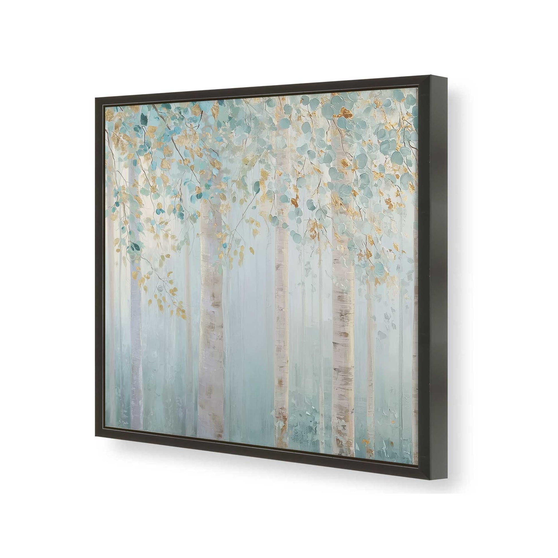 [Color:Satin Black], Picture of art in a Satin Black frame of the corner