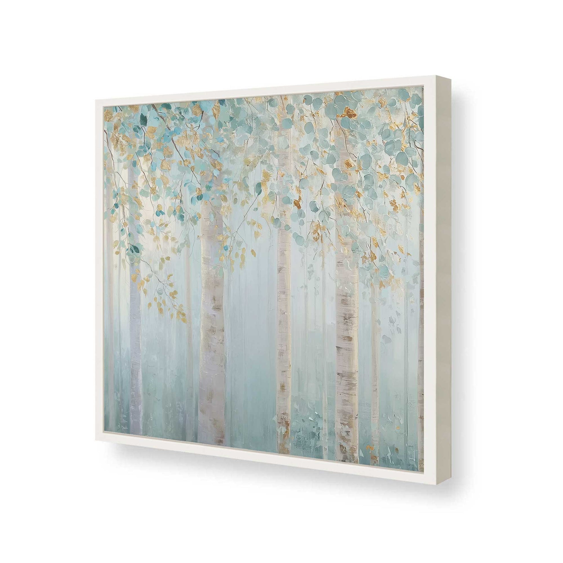 [Color:Opaque White], Picture of art in a Opaque White frame of the corner