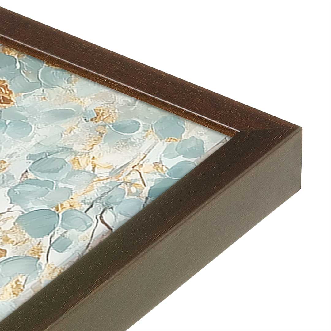 [Color:Espresso], Picture of art in a Espresso frame at an angle