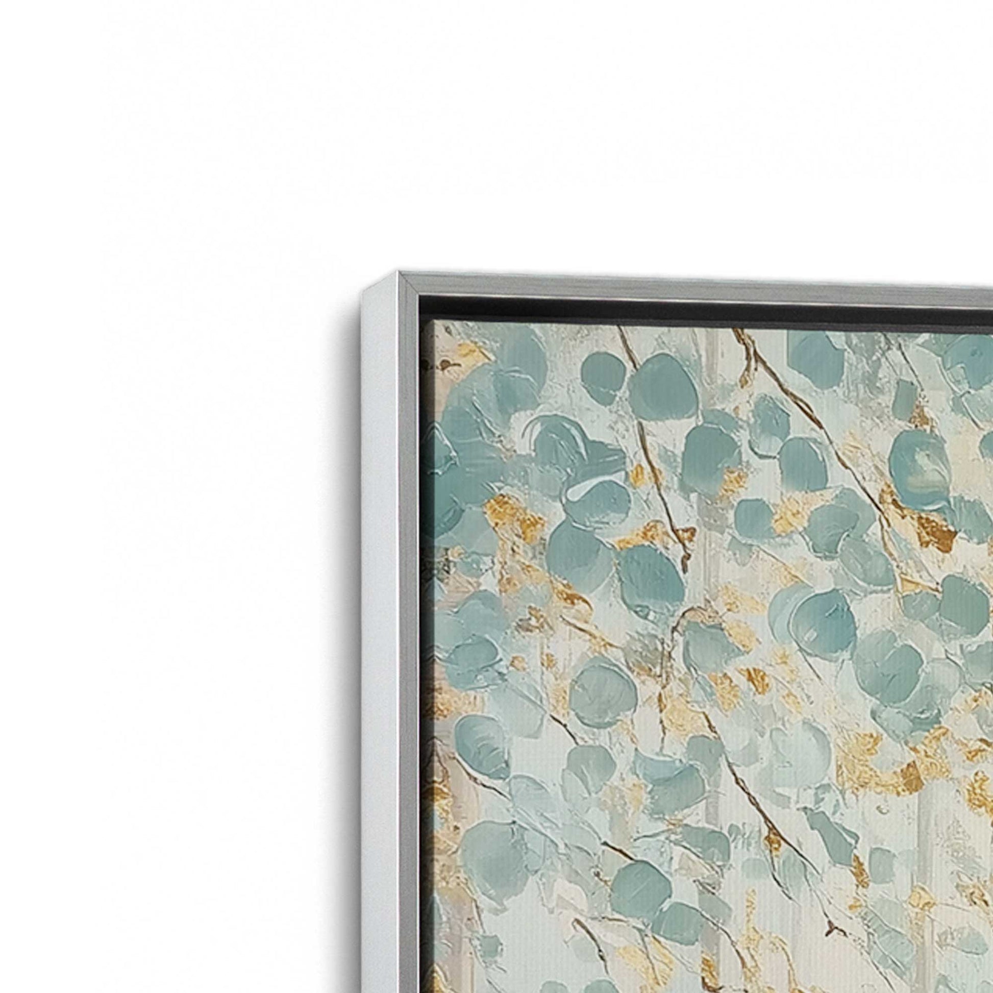[Color:Polished Chrome], Picture of art in a Polished Chrome frame at an angle