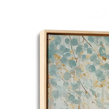 [Color:American Maple], Picture of art in a American Maple frame at an angle