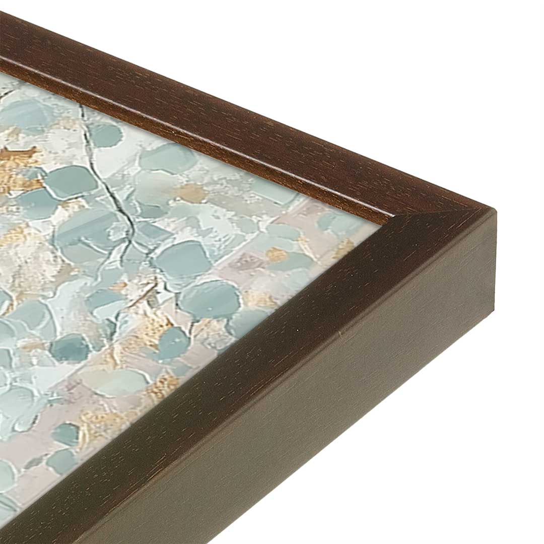 [Color:Espresso], Picture of art in a Espresso frame at an angle