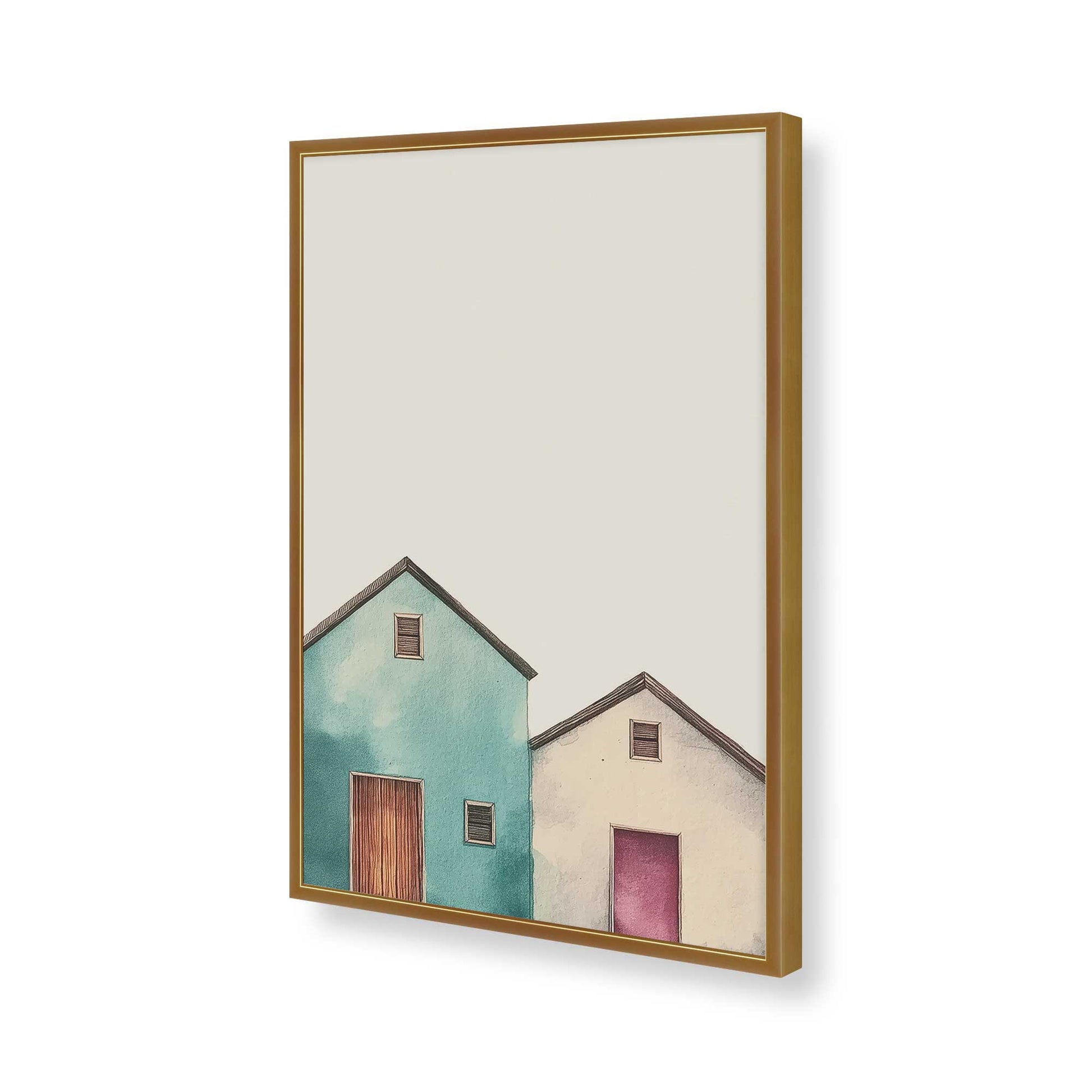 [Color:Polished Gold], Picture of art in a Polished Gold frame of the corner