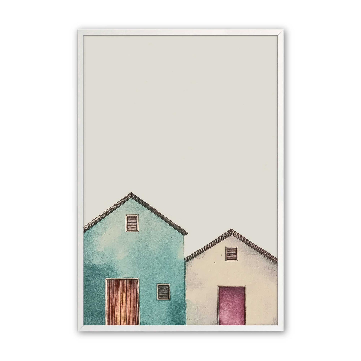 [Color:Opaque White], Picture of art in a Opaque White frame