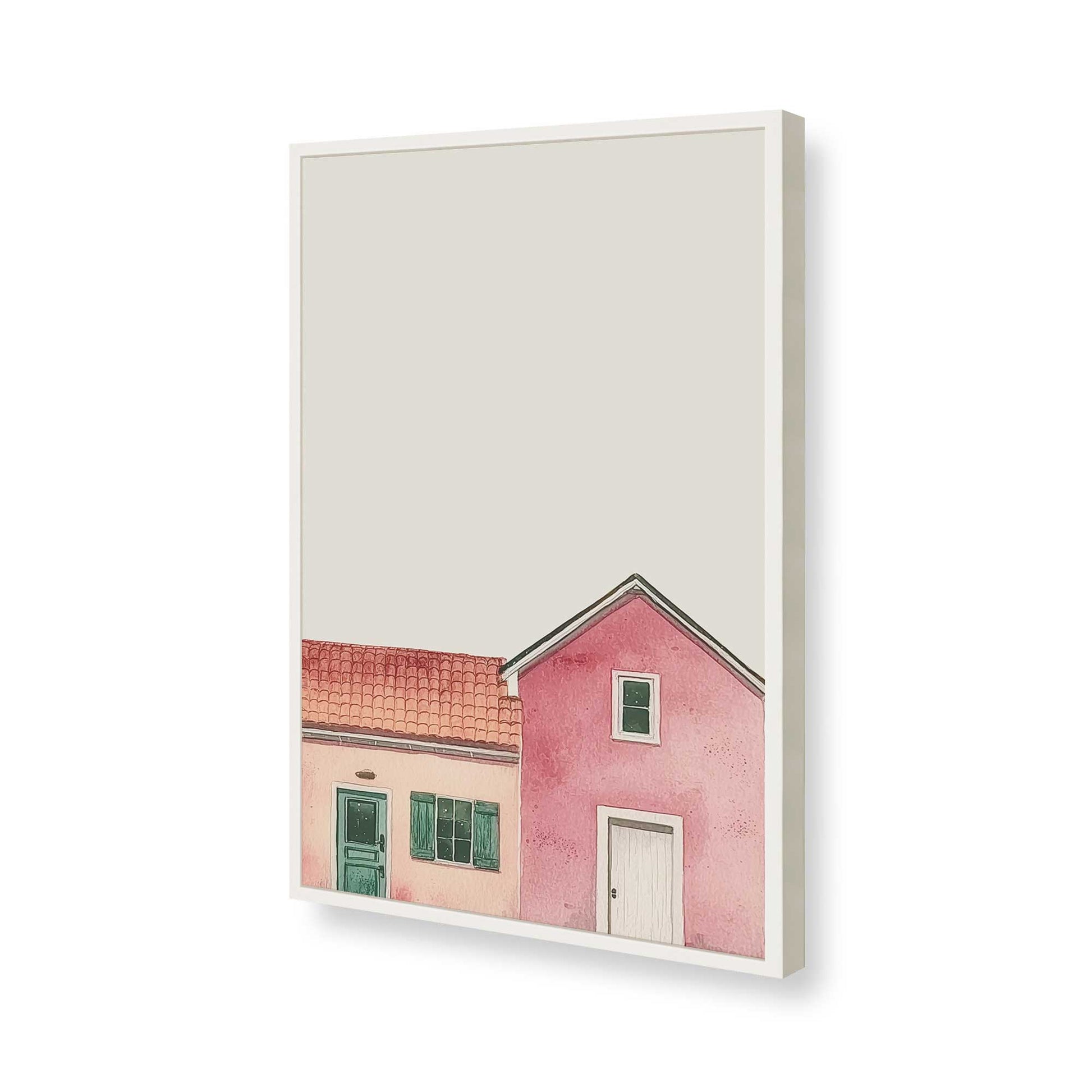 [Color:Opaque White], Picture of art in a Opaque White frame of the corner