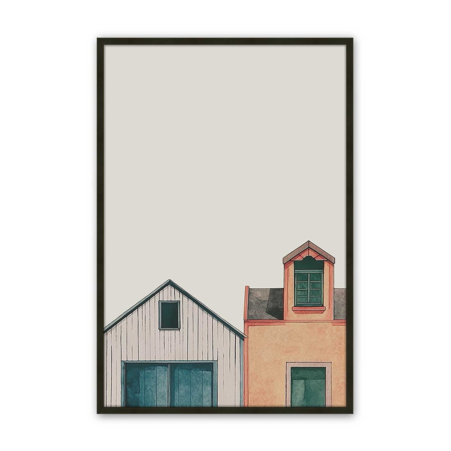 [Color:Satin Black], Picture of art in a Satin Black frame